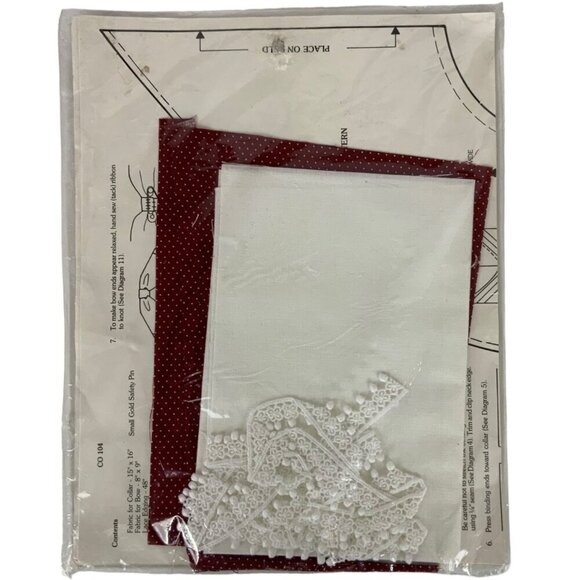 Vintage Dale Burdett Yours Truly Designer Collar Kit with Austrian Lace 1987 - Picture 2 of 2